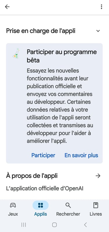 ChatGPT Version Beta