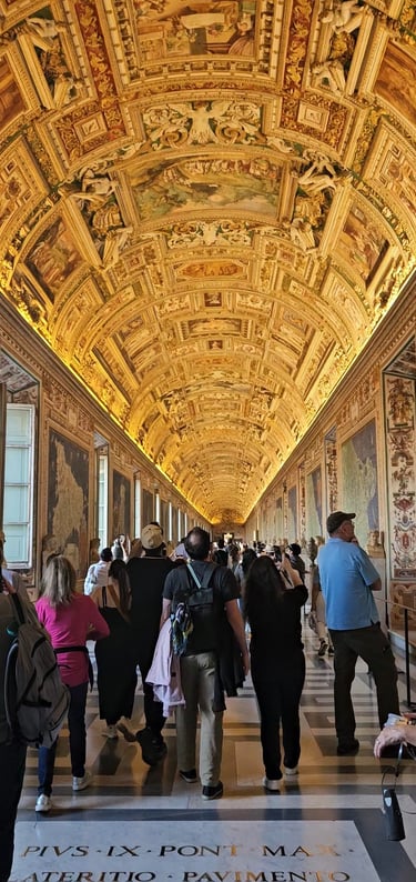 Foto tirada no Museu do Vaticano, em Roma