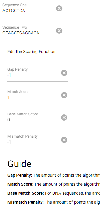 Edit Scoring Function UI