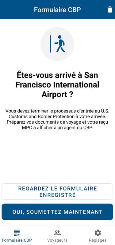 Mobil Passeport Control USA