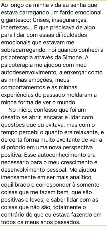 Depoimento Terapia 4