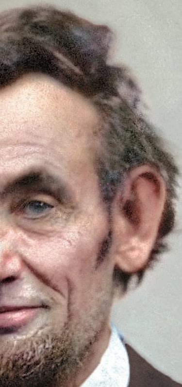 LINCOLN  historic pic-original full face clipped for left side to model for 3D wood art.