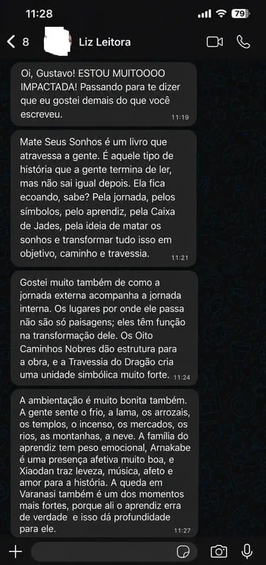 Avaliações WhatsApp Livro Mate Seus Sonhos