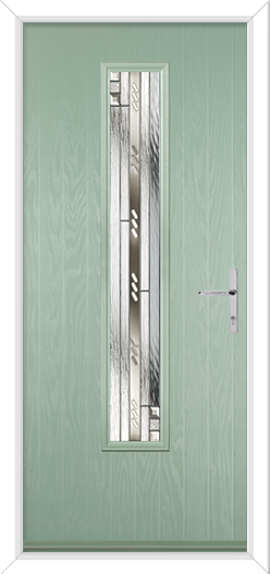 Chartwell green short door with matrix glass