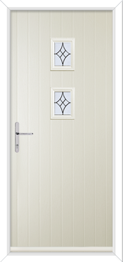 cream short door two glass panes zinc art elegance