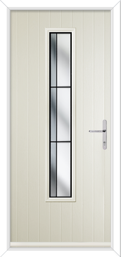 cream short door with aurora triple glazed glass