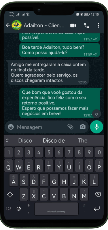 print de uma conversa de whatsapp