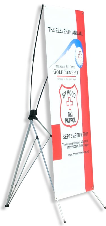 Deluxe adjustable X Banner