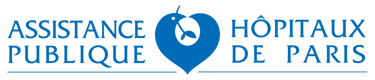 a blue and white logo with a blue pinpoint map of the city