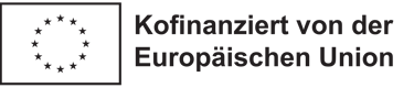 Hinweis darauf, dass die Website kofinanziert wird durch die europäische Union in schwarz-weiß