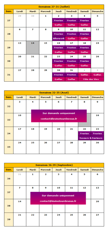 Calendrier