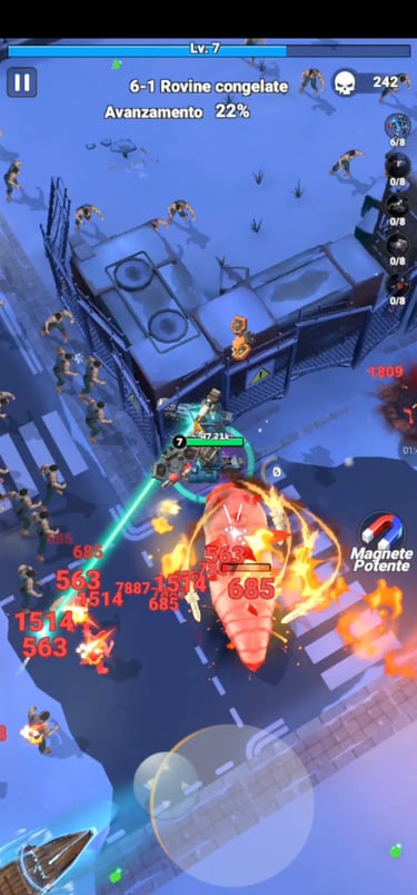 Immagine del gameplay di Mech Assemble: Zombie Swarm.