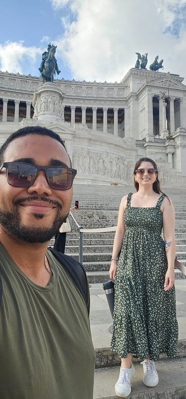 Foto tirada no Monumento a Vittorio Emanuele II, em Roma