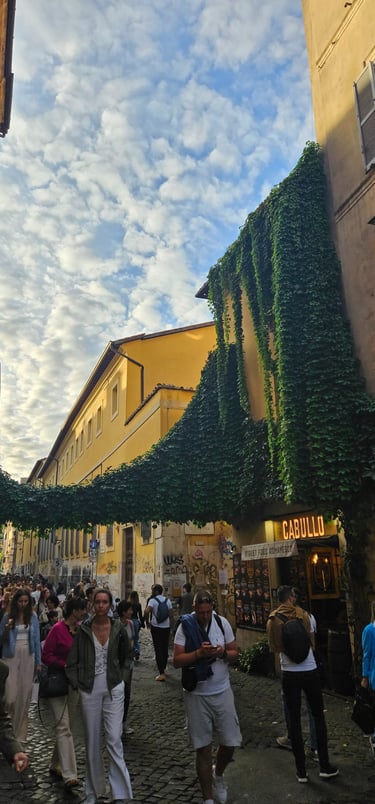 Foto tirada em Trastevere, em Roma