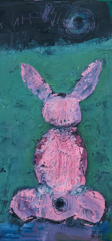 Rabbit Hole Olieverf op doek Artwork door Henk Tieten