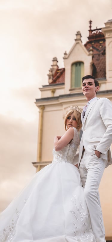 reportage mariage d'un jeune couple de marié dans le chateau de valmy argeles sur mer 66 