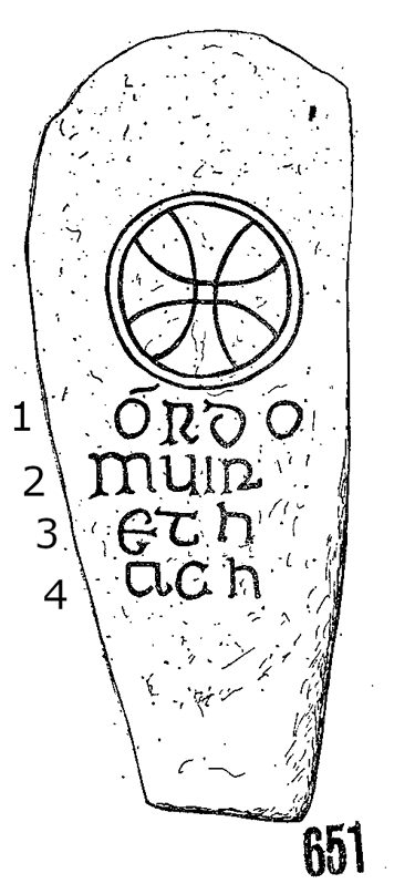 Clonmacnois Runestone 651 - Barony of Garrycastle, County of Offally, Ireland