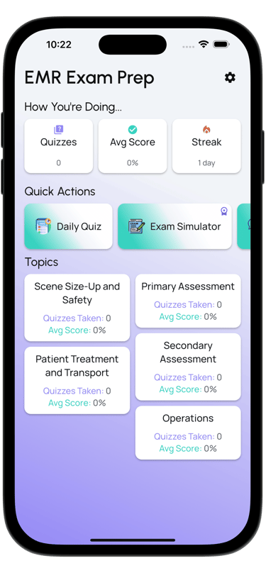 emr exam prep screenshot