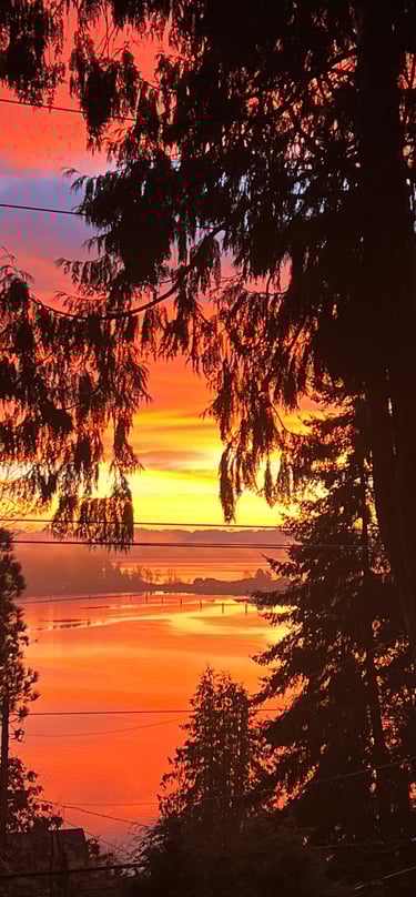 Sunset over Poulsbo, Washington