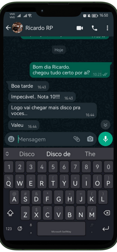 print de uma conversa de whatsapp