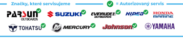 Servis lodních motorů Parsun, Suzuki, Evinrude, Hidea, Honda, Tohatsu, Mercury, Johnson, Yamaha