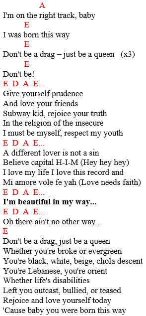 Lady Gaga / chords