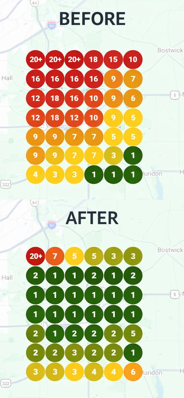 Map pack result showing improvement.