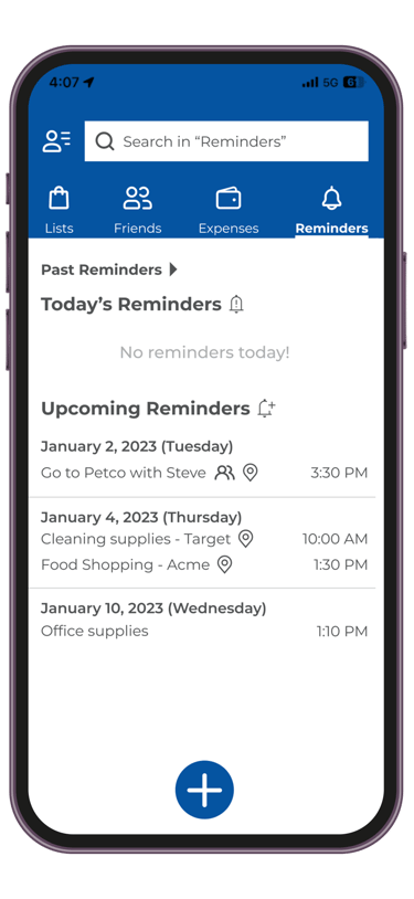 Shopden's Reminder Page