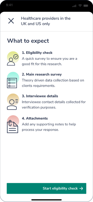 a phone screen showing a checklist of what to do if you want to do