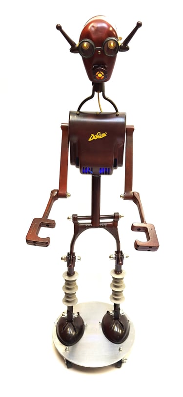 Assemblage robot named Harley by sculptor Tal Avitzur.