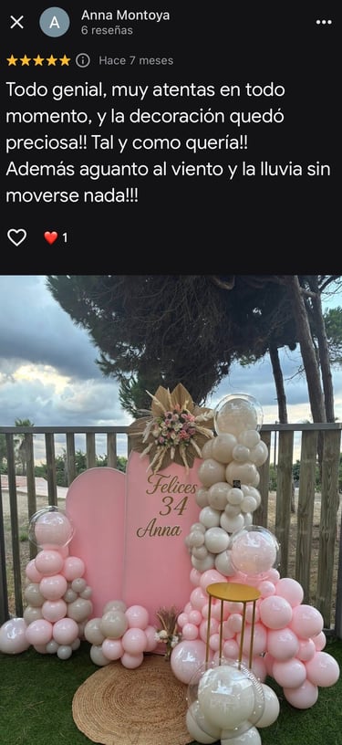 Decoración de arco de globos en Gavà para fiesta de cumpleaños 