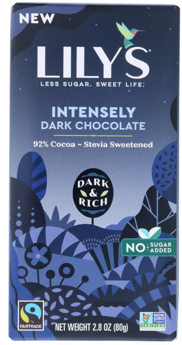 Healthy Dark Chocolate Stevia Sweettened
