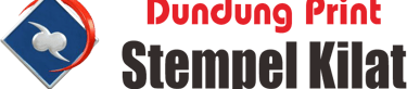 logo percetakan stempel dundung print makassar