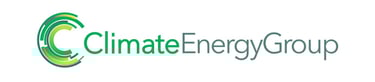 Climate Energy Group logo featuring a green circular icon and modern sans-serif typography.