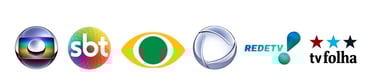 Globo, SBT, bandeirantes,rede tv,tvfolha,record
