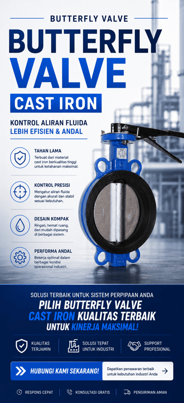 BUTTERFLY VALVE CAST IRON 