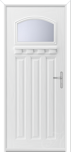 traditional 1930 style composite front door white hebden shelf