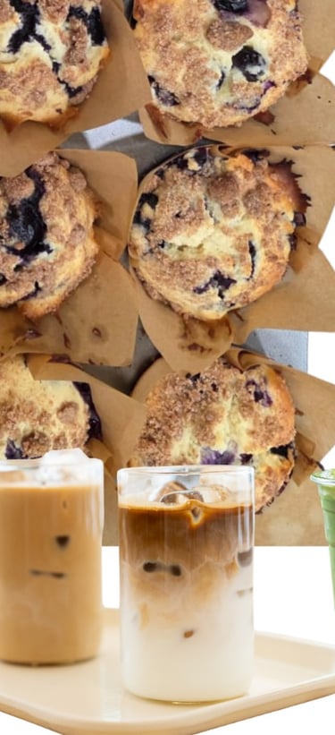 latte muffin matcha infused baked goods