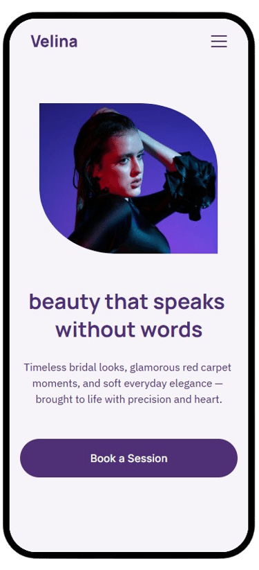 Websiteerstellung Beautystudio mobil Demo