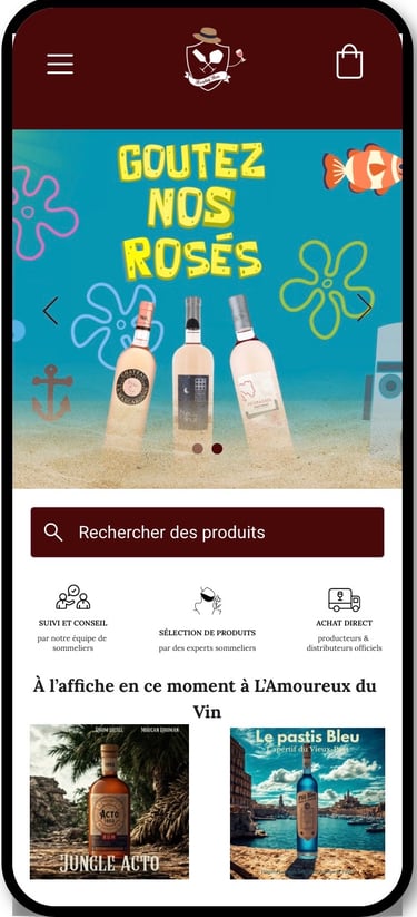a mobile phone screen showing a picture of a bottle of wine