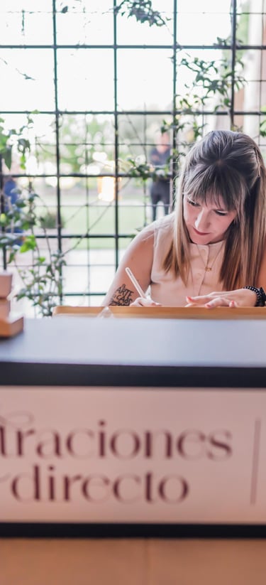 Arte en vivo moneta creativa Rebeca Espejel