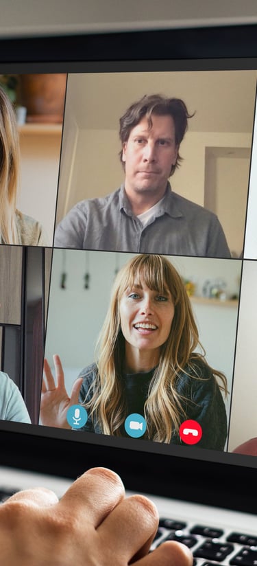 Online video call with team