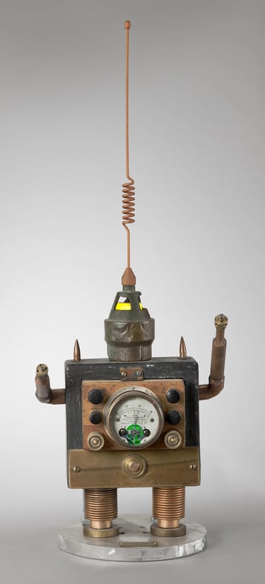 Found object robot named Hoyt by Santa Barbara artist Tal Avitzur.