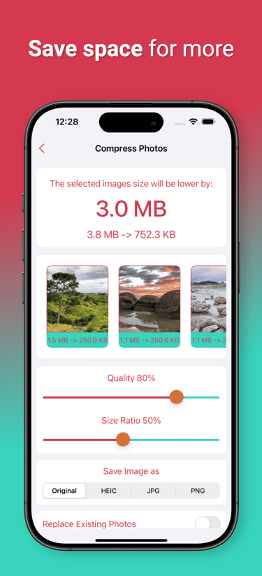 PicReSizer, Save space for more
