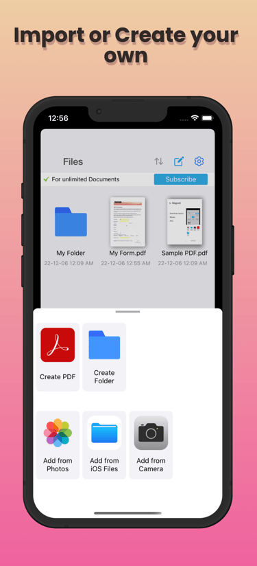 FreeEdit, Import or create your own