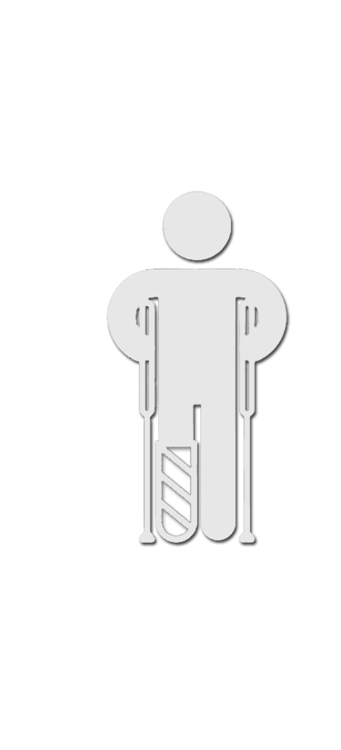 a man with a broken leg castor and a broken leg