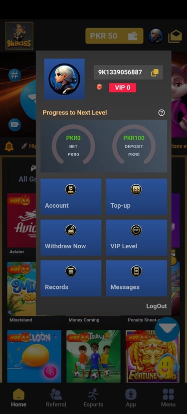 User Acccount Details.