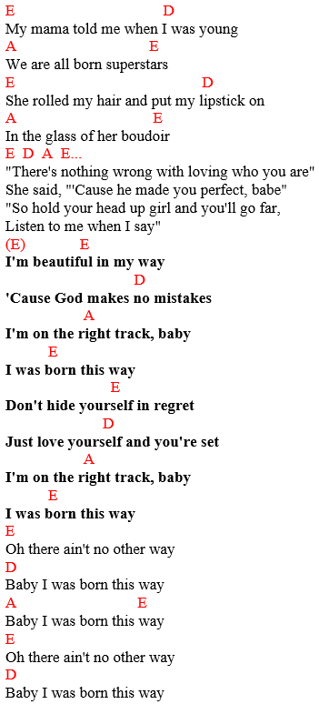 Lady Gaga / chords