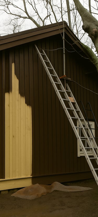 Peinture naturelle sur bardage en bois et chalet  en France et Belgique et Suisse