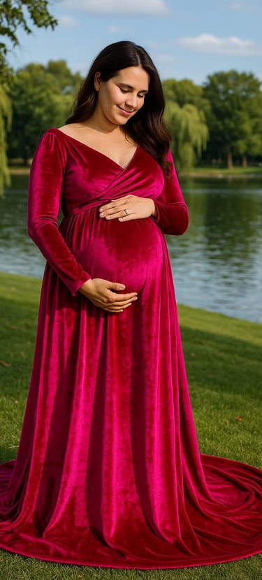 Vestido de maternidad vino